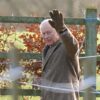 King waves as he leaves Sandringham church service